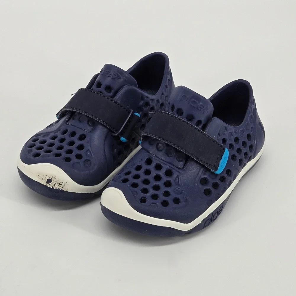 PLAE Mimo Waterproof Injection Molded Kids Water Shoes Navy Blue Size 8C